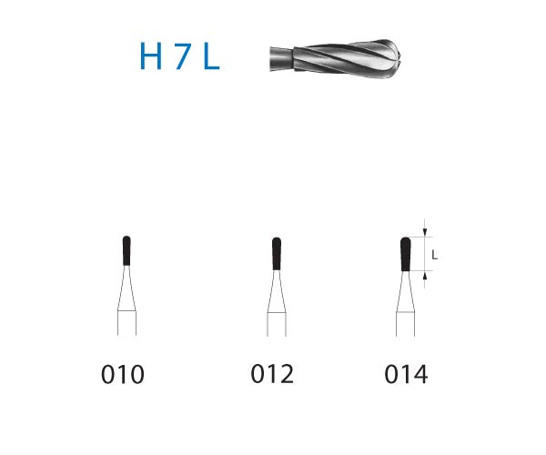 H7L.314.012  KOMET FRESA C. TUNGSTENO PERA TURBINA ø 012  5 ud.