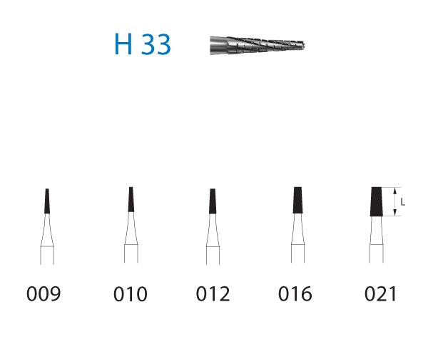 H33.314.009 KOMET MADUIXA C. TUNGSTÈ CONICA TURBINA ø 009 5 ut.