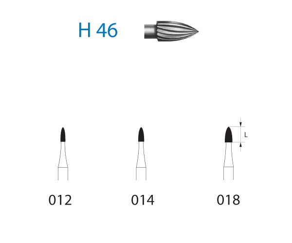 H46.314.012 KOMET MADUIXA C. TUNGSTENO FLAMA TURBINA ø 012 - 5uds