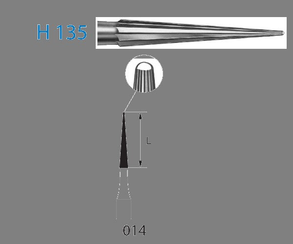 H135.314.014 KOMET MADUIXA C. TUNGSTENO LLANÇA TURBINA ø 014 5 ut.