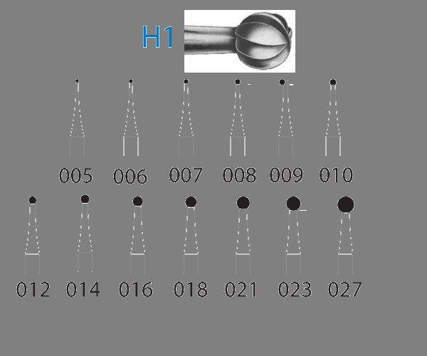 H1.314.006 KOMET MADUIXA C. TUNGSTÈ BOLA TURBINA ø 006 5 ut.