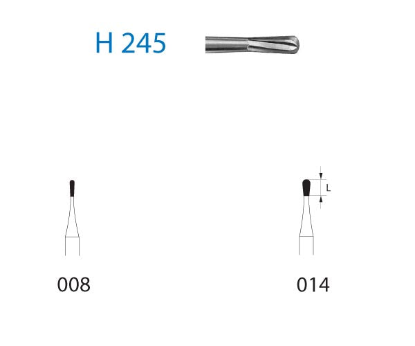H245.314.008 KOMET MADUIXA C. TUNGSTÈ PERA TURBINA ø 008 5 ut.