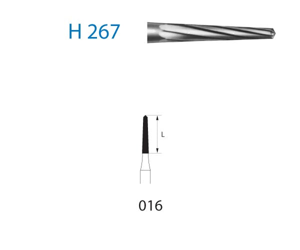 H267.314.016 KOMET C. TUNGSTEN CONICAL TURBINE CUTTER ø 016 5 pc.