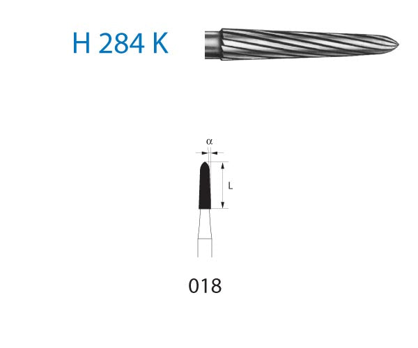 H284K.314.018 KOMET TUNGSTEN TORPEDO TURBINE CUTTER ø 018 5 pc.