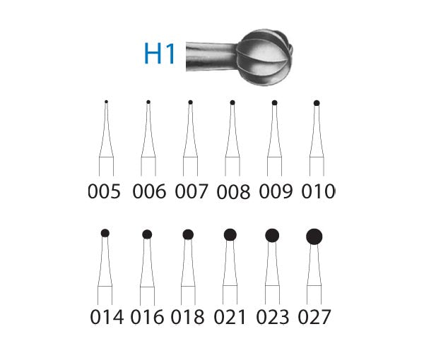 H1.204.012 KOMET MADUIXA C. TUNGSTÈ BOLA CONTRAANGULO ø 012 5 ut.