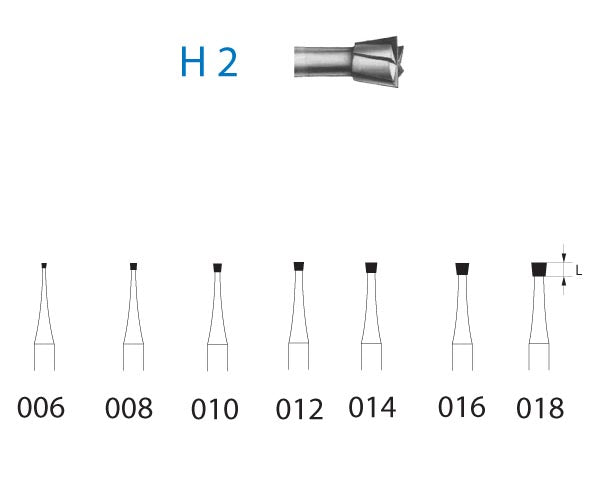 H2.204.012 KOMET MADUIXA C. TUNGSTÈ CON INVERTIT CONTRAANGULE ø 012 5 u.