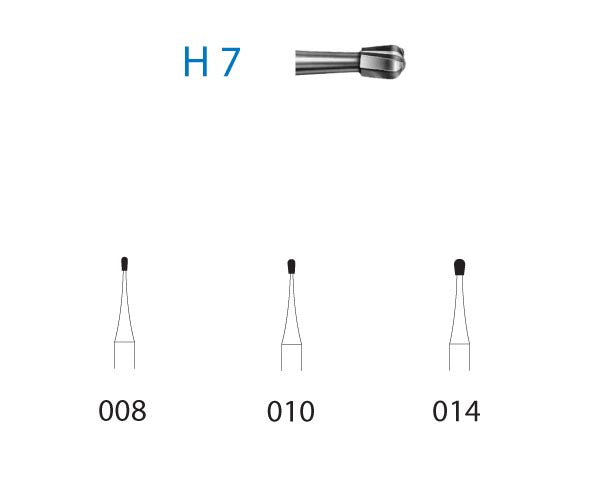 H7.204.010  KOMET FRESA C. TUNGSTENO PERA CONTRAANGULO ø 010  5 ud.