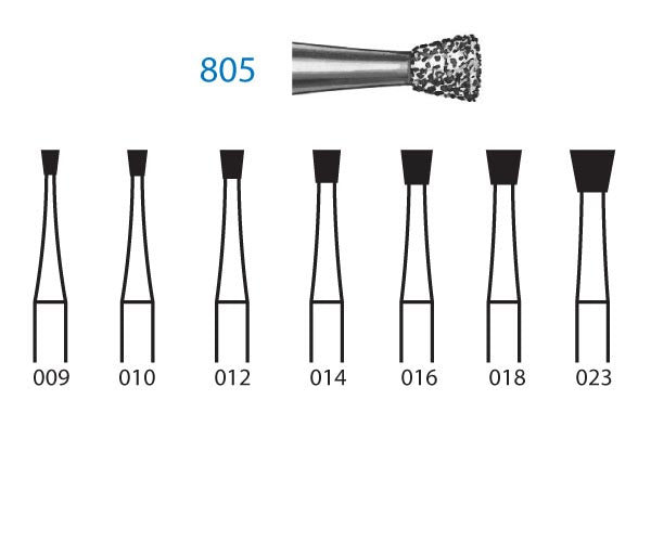 805.314.014  KOMET FRESA DIAMANTE CONO INVERTIDO TURBINA ø 014 GRANO ESTANDAR 5 ud.