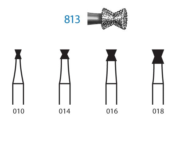 813.314.016  KOMET FRESA DIAMANTE DIÁBOLO TURBINA ø 016 GRANO ESTANDAR 5 ud.