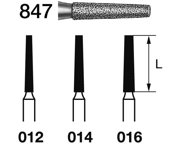 847.314.016 KOMET MADUIXA DIAMANT CONICA TURBINA ø 016 GRA ESTANDAR 5 u.