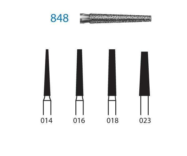 848.314.016  KOMET FRESA DIAMANTE CONICA TURBINA ø 016 GRANO ESTANDAR 5 ud.