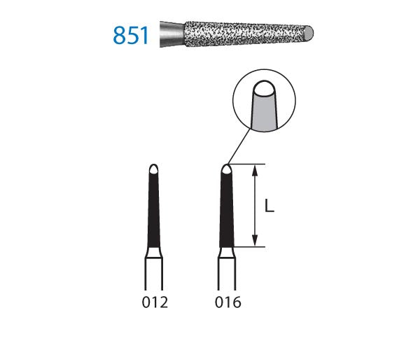 851.314.016 KOMET MADUIXA DIAMANT CONICA TURBINA ø 016 GRA ESTANDAR 5 u.