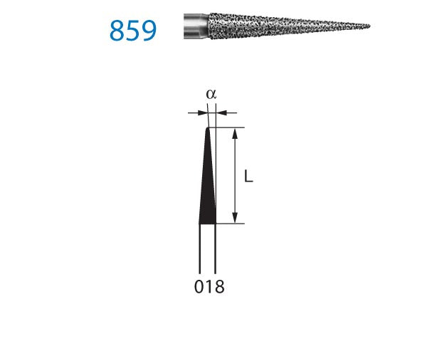 859.314.018 KOMET MADUIXA DIAMANT LLANÇA TURBINA ø 018 GRA ESTANDAR 5 u.