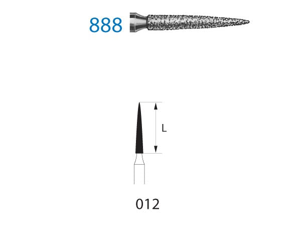 888.314.012 KOMET MADUIXA DIAMANT TRUCA TURBINA ø 012 GRA ESTANDAR 5 u.