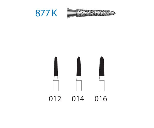 877K.314.014 KOMET MADUIXA DIAMANT TORPEDO CONICA TURBINA ø 014 GRA ESTANDAR 5 u.