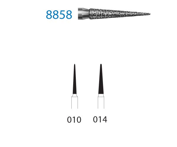 8858.314.014 KOMET DIAMOND CUTTER WITH TURBINE LANCE ø 014 FINE GRAIN 5 pc.