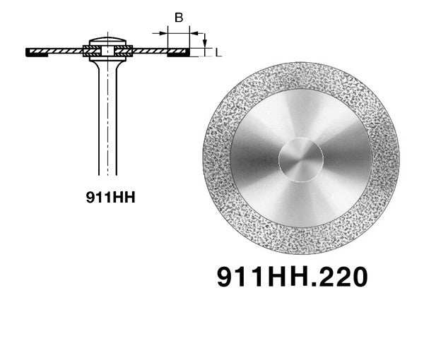 911HH.104.220 KOMET DISC DIAMANT REVESTIMENT CARA INF PEÇA DE MÀ ø 220 - 1uds