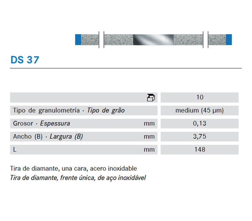 TIRES POLIR KOMET DS37.0. KOMET diamant 10 u.