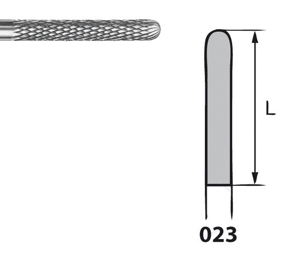 H364RE.104.023 KOMET MADUIXA C. TUNGSTÈ CILÍNDRICA ARRODONIDA PEÇA DE MÀ ø 023 - 1uds
