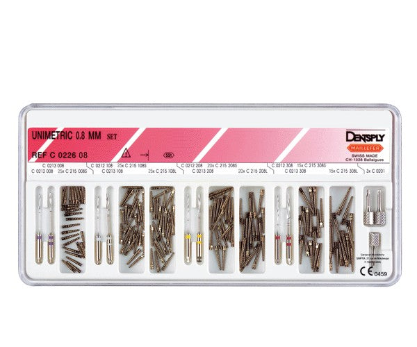 UNIMETRIC titanium dowels 0.8 mm assortment