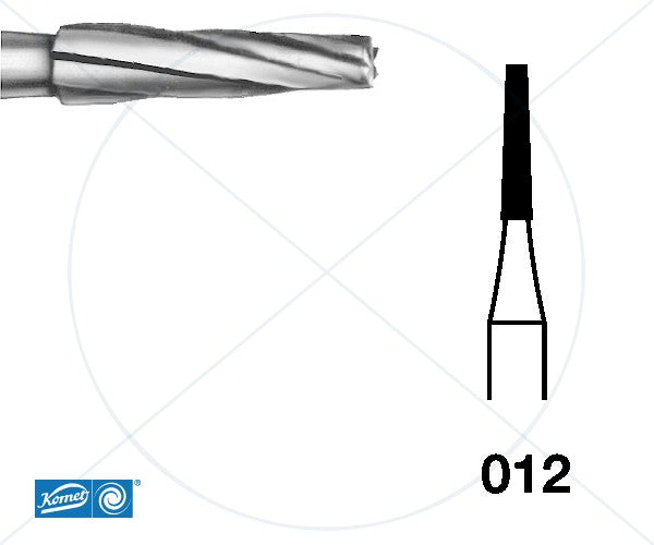 H23L.104.012 KOMET TUNGSTEN CONICAL BURN HANDPIECE ø 012 - 5pcs