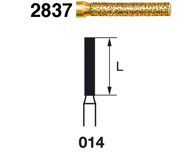 2837.314.014 KOMET MADUIXA DIAMANT CILÍNDRICA TURBINA ø 014 GRA EXTRA GRUIXUT 5 u.