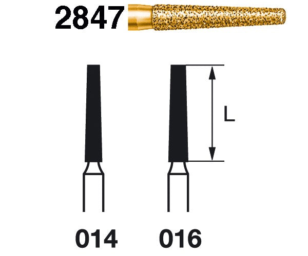 2847.314.014 KOMET MADUIXA DIAMANT CONICA TURBINA ø 014 GRA EXTRA GRUIXUT 5 u.