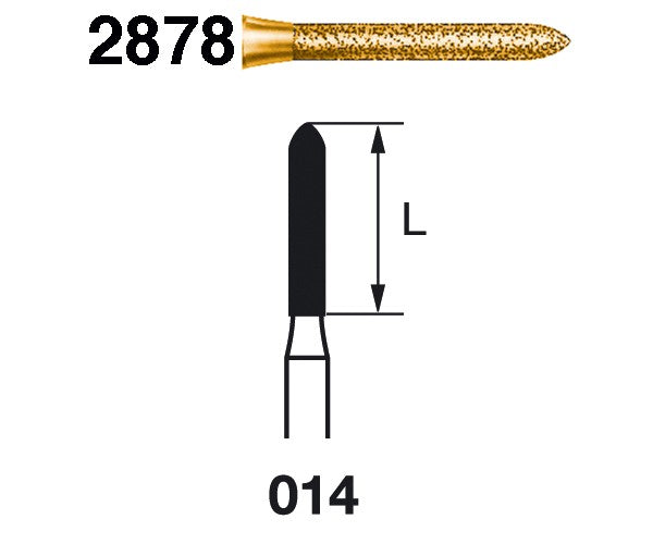 2878.314.014 KOMET DIAMOND TORPEDO TURBINE CUTTER ø 014 EXTRA COARSE GRAIN 5 units