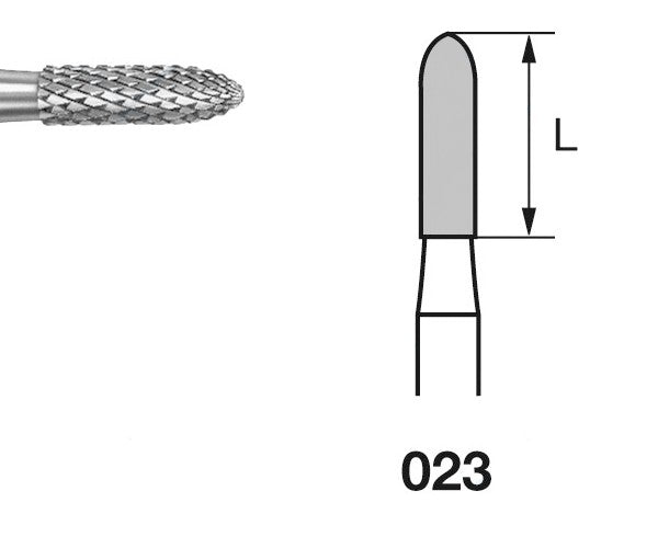 H139E.104.023 KOMET FRESA C. TUNGSTENO TORPEDO PIEZA DE MANO ø 023 - 1uds