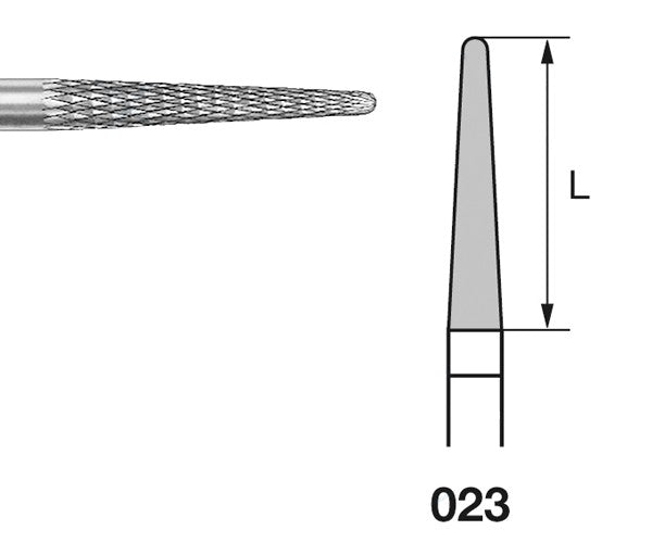 H261DF.104.023 KOMET MADUIXA C. TUNGSTÉ CONICA ARRODONIDA PEÇA DE MÀ ø 023 - 1uds