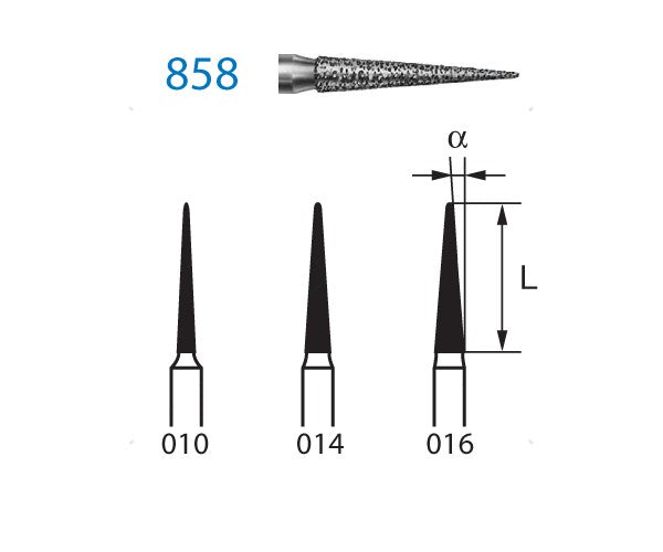 858.104.014 KOMET DIAMOND MILL LANCE HANDPIECE ø 014 - 5pcs