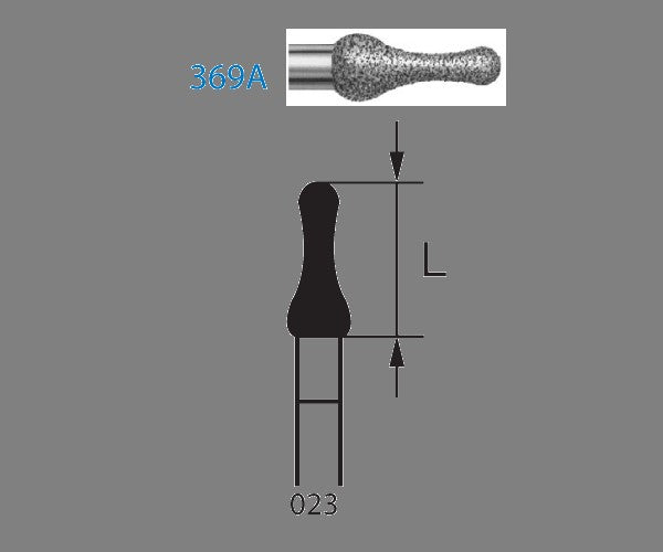 6369A.314.023 KOMET DIAMOND CUTTER SPECIAL SHAPES TURBINE ø 023 COARSE GRAIN 5 units