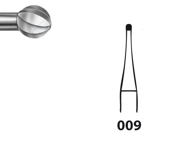H71.104.009 KOMET FRESA C. TUNGSTENO REDONDA PIEZA DE MANO ø 009 - 5uds