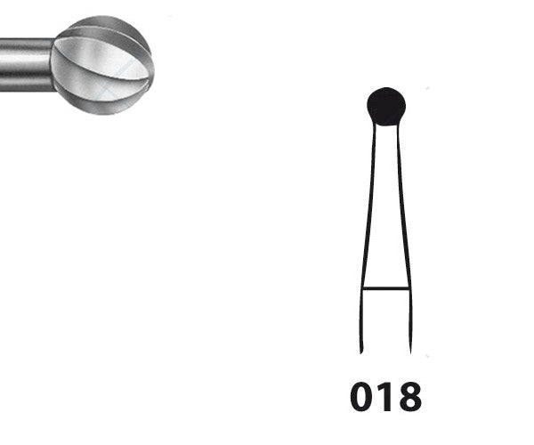 H71.104.018 KOMET FRESA C. TUNGSTENO REDONDA PIEZA DE MANO ø 018 - 5uds