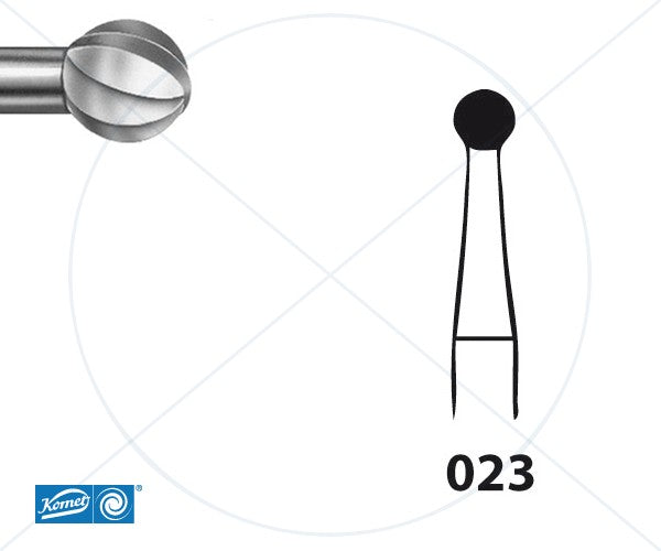 H71.104.023 KOMET ROUND CARBIDE END BURNER FOR HANDPIECE ø 023 - 5pcs