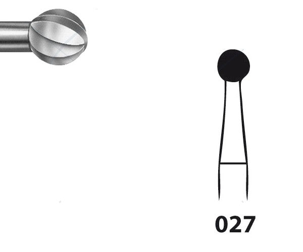 H71.104.027 KOMET FRESA C. TUNGSTENO REDONDA PIEZA DE MANO ø 027 - 5uds