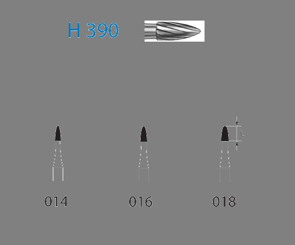 H390.314.016 KOMET STRAWBERRY C. TUNGSTEN GREEN TURBINE ø 016 5 units