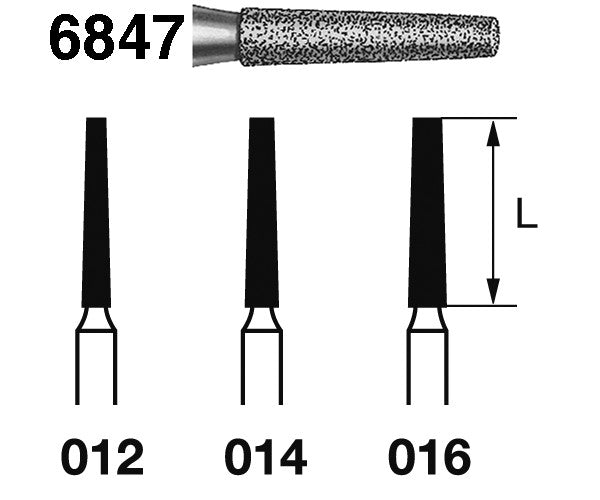 6847.314.016 KOMET MADUIXA DIAMANT CONICA TURBINA ø 016 GRA GRUIXUT 5 u.