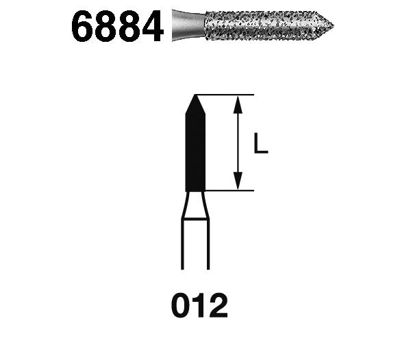 6884.314.012 KOMET DIAMOND CYLINDRICAL TURBINE CUTTER ø 012 COARSE GRAIN 5 units