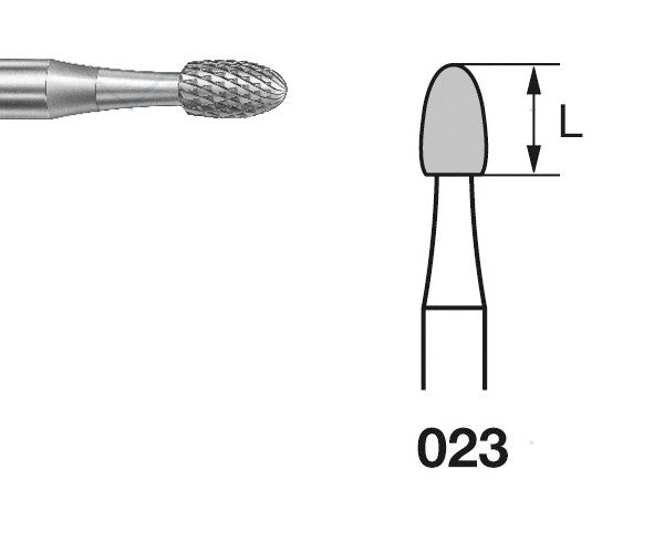 H73EF.104.023 KOMET FRESA C. TUNGSTENO HUEVO PIEZA DE MANO ø 023 - 1uds