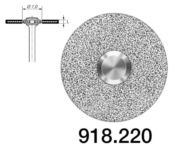 918B.104.220 KOMET DISCO DIAMANTE RIGIDO PIEZA DE MANO ø 220 - 1uds