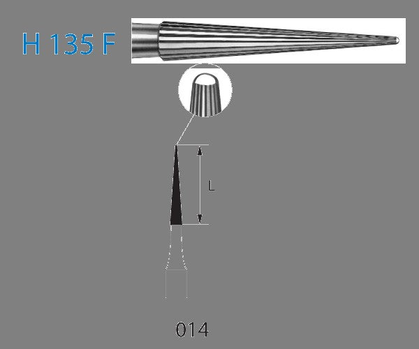 H135F.314.014 KOMET MADUIXA C. TUNGSTENO LLANÇA TURBINA ø 014 5 u.