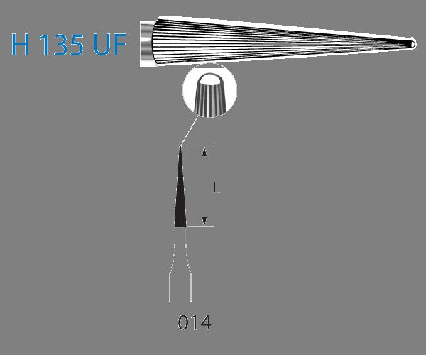 H135UF.314.014 KOMET MADUIXA C. TUNGSTENO LLANÇA TURBINA ø 014 5 u.