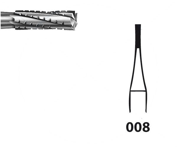 H31.104.008 KOMET FRESA C. TUNGSTENO CILINDRICA PIEZA DE MANO ø 008 - 5uds