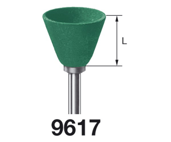 9617.204.090 KOMET green polisher for amalgam 10 units