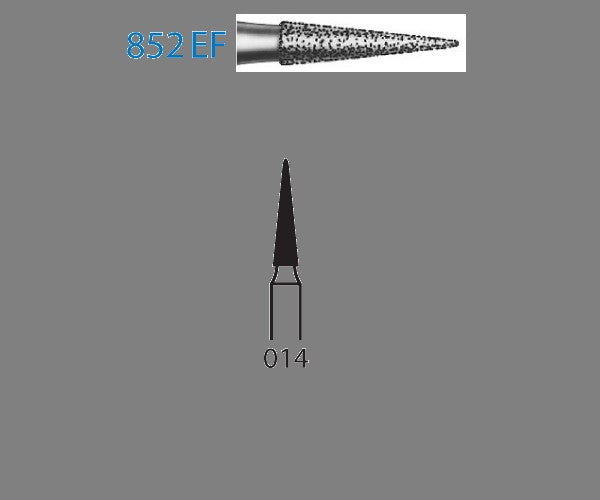 852EF.314.014 KOMET DIAMOND BUR WITH TURBINE LANCE ø 014 EXTRA FINE GRIT 5 pc.
