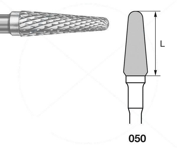 H79EA.104.050 KOMET FRESA C. TUNGSTENO CONICA REDONDEADA PIEZA DE MANO ø 050 - 1uds