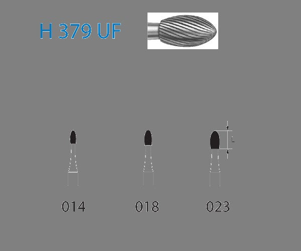 H379UF.314.018  KOMET FRESA C. TUNGSTENO HUEVO TURBINA ø 018  5 ud.