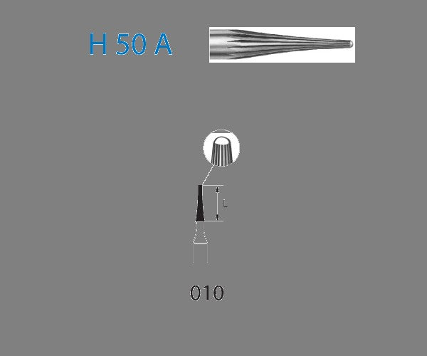 H50A.314.010  KOMET FRESA C. TUNGSTENO FORMAS ESPECIALES TURBINA ø 010  5 ud.