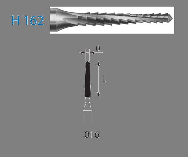 H162.314.016 KOMET MADUIXA C. TUNGSTÈ CONICA TURBINA ø 016 1 ut.